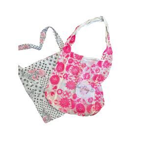 Free People Set of 2 Sheer Printed Bags Boho Floral Beach Bag Viral Tote